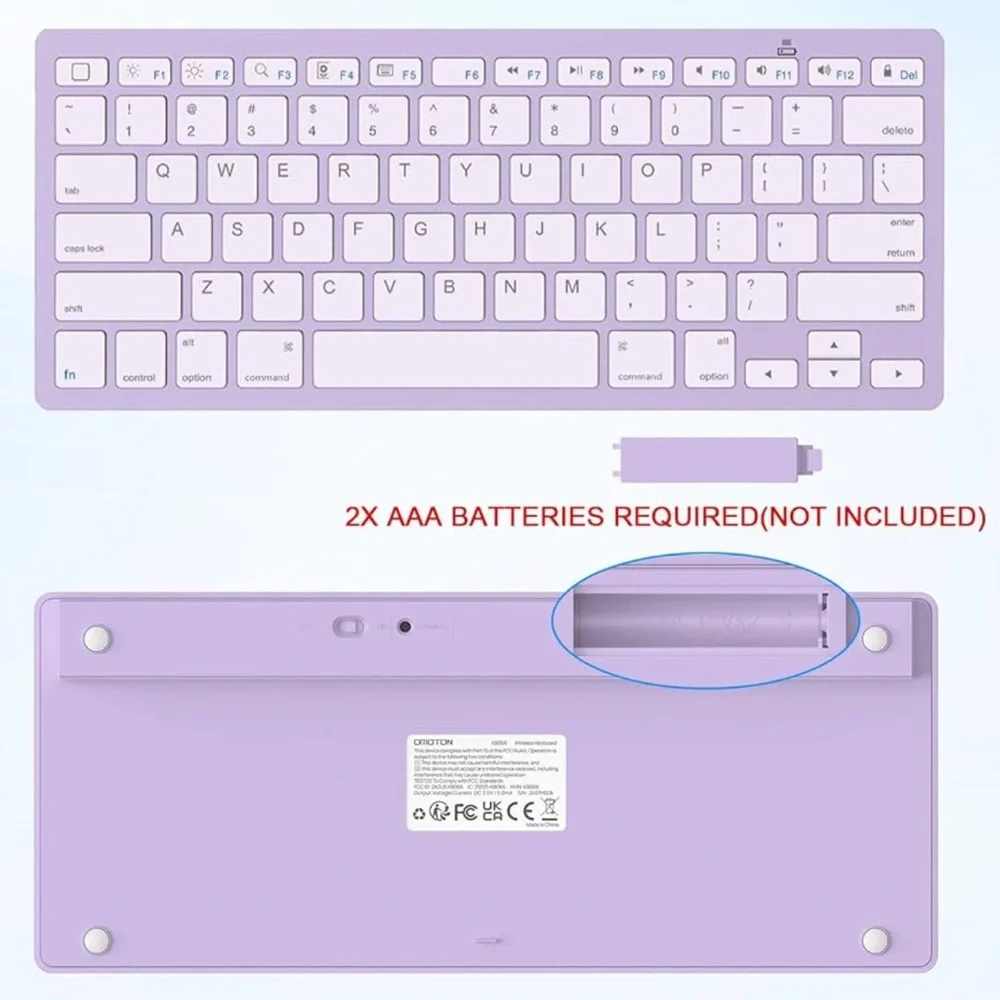 OMOTON Bluetooth Keyboard Compatible with iPad A16 11th 10th Generation